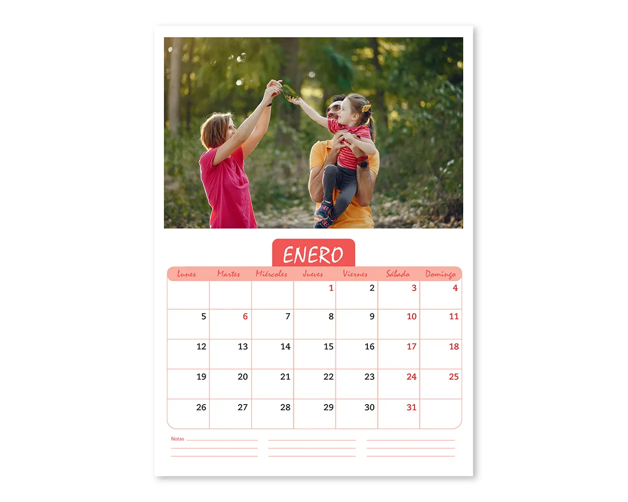 Calendario Mensual Navideño